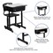 Flash Furniture 31.5 H, 23.625 W X Laminate, Steel, Grey 3-YU-YCX-046-09010-GG - alternate 4